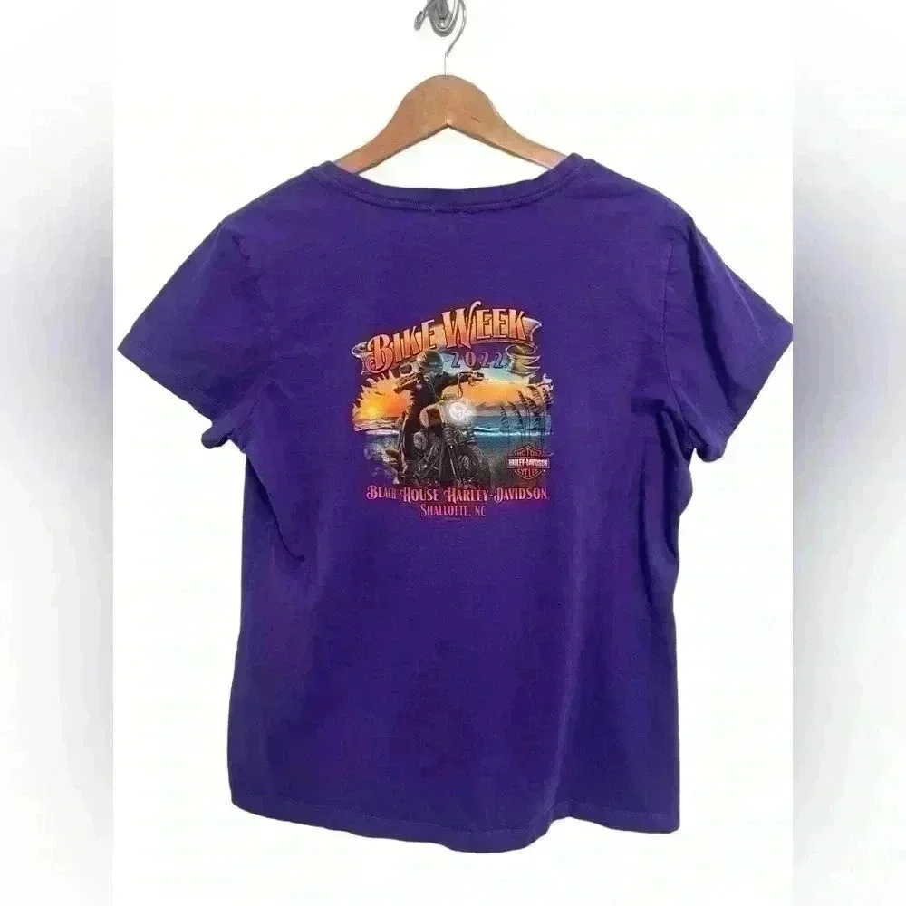 Harley Davidson motorcycle Beach House Shallotte Beach Week 2022 Women’s T Shirt